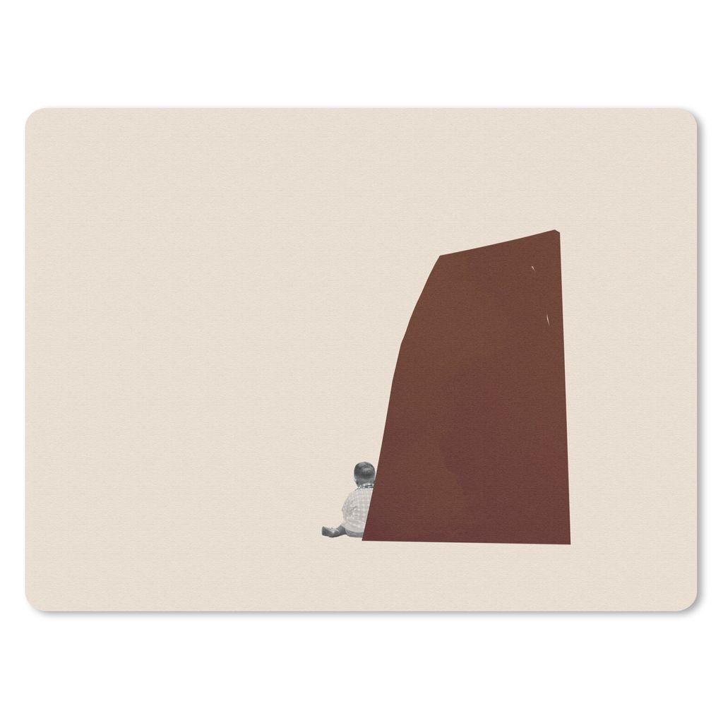 MuchoWow Mauspad Mousepad Vintage - Pastell - Junge 23x19 cm - Mousepads - Maus Mat - Pad - Mausunterlage - Schreibtischunterlage - Mauspad