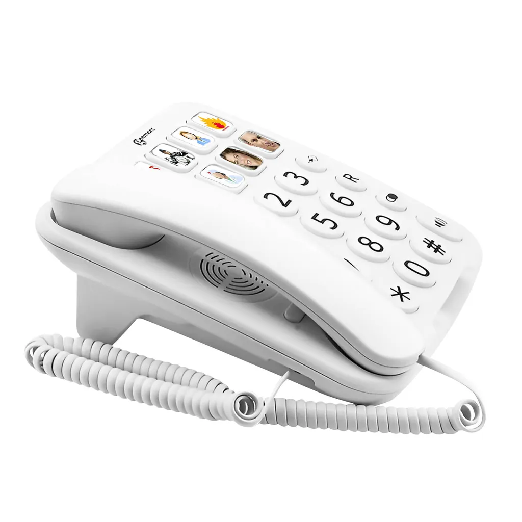 Téléphone filaire à grosses touches Geemarc PhotoPhone 110 pour Seniors