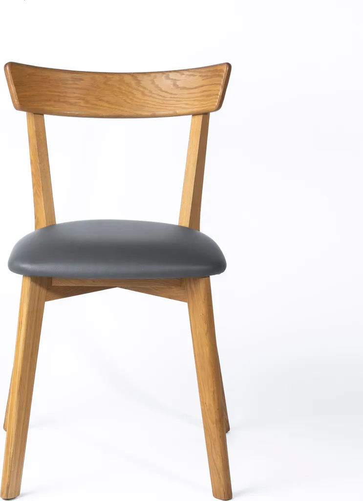 Chaise Grise URBANO en Chêne : Lot de 2 pour Salle à Manger et Cuisine