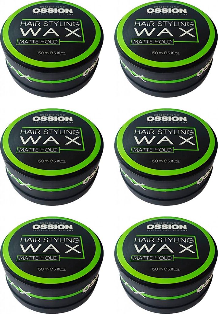Ossion Barber Line Hair Styling Wax Matt 6x150 ml Produktbild 