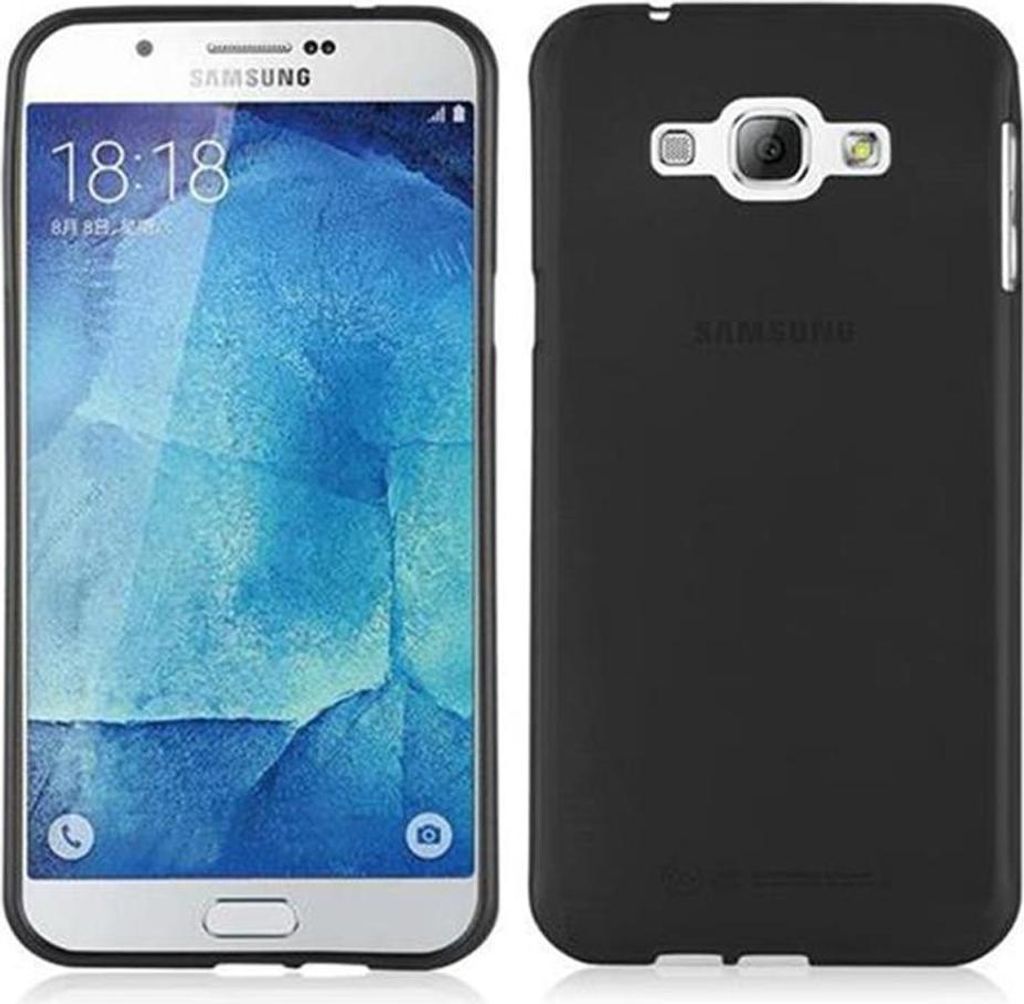 Cadorabo Hülle für Samsung Galaxy A8 2015 Schutz Hülle in Schwarz Schutzhülle TPU Silikon Etui Case Cover