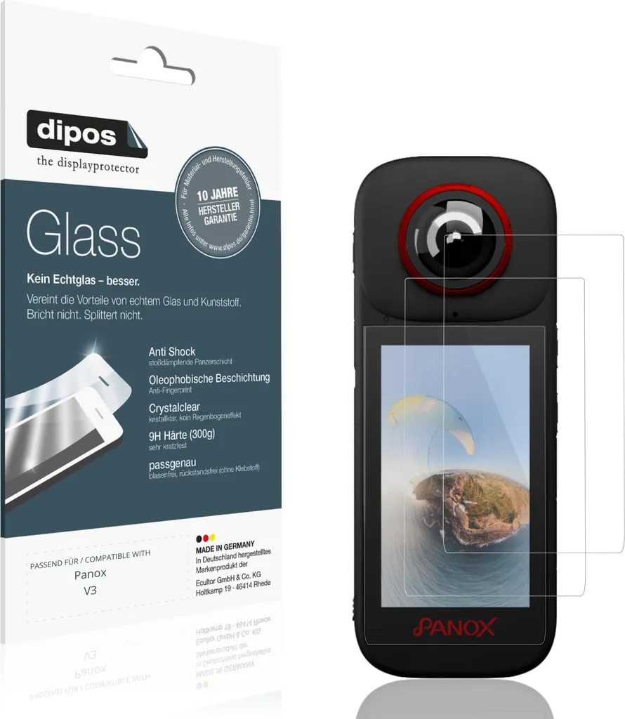 2x Pellicola Panox V3 Vetro Flessibile 9H dipos Protezione Display
