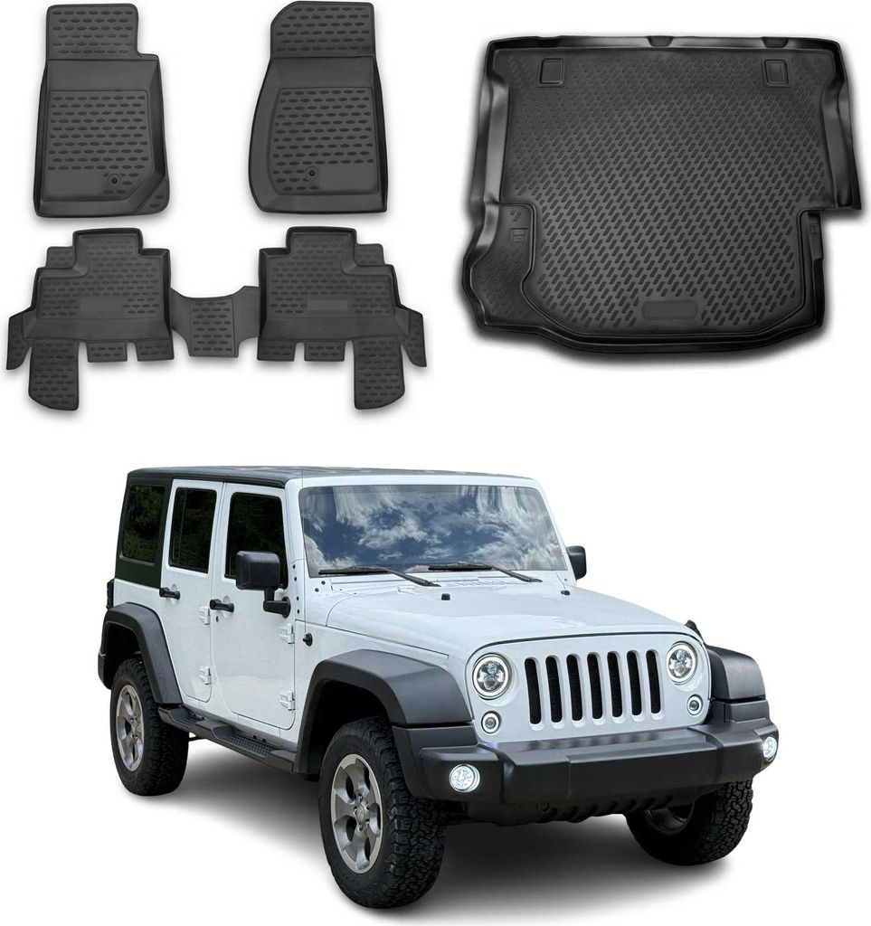 OMAC Fußmatte Gummi TPE für JEEP WRANGLER III (JK) Produktbild 
