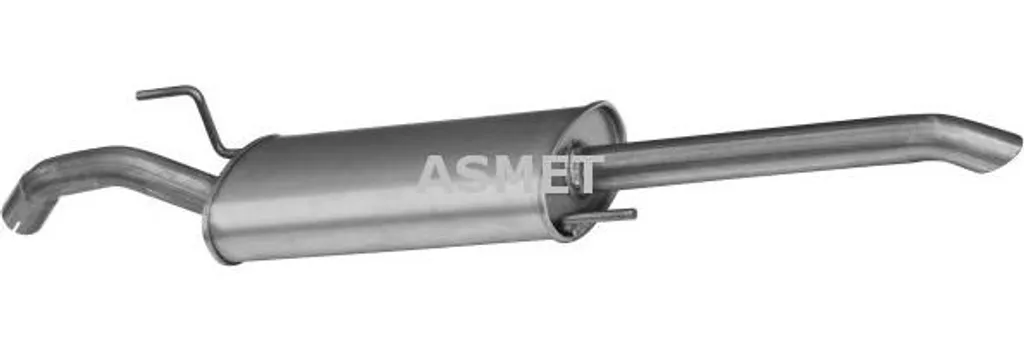 Silencieux arrière en acier aluminisé ASMET 3060 pour Passat 35I