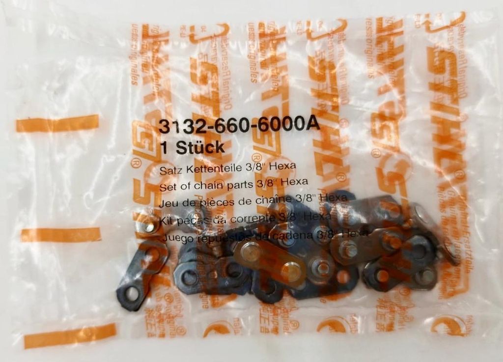 10x STIHL Original Kettenglied Nieten Verbindungsglieder 3/8 Hexa 31326606000
