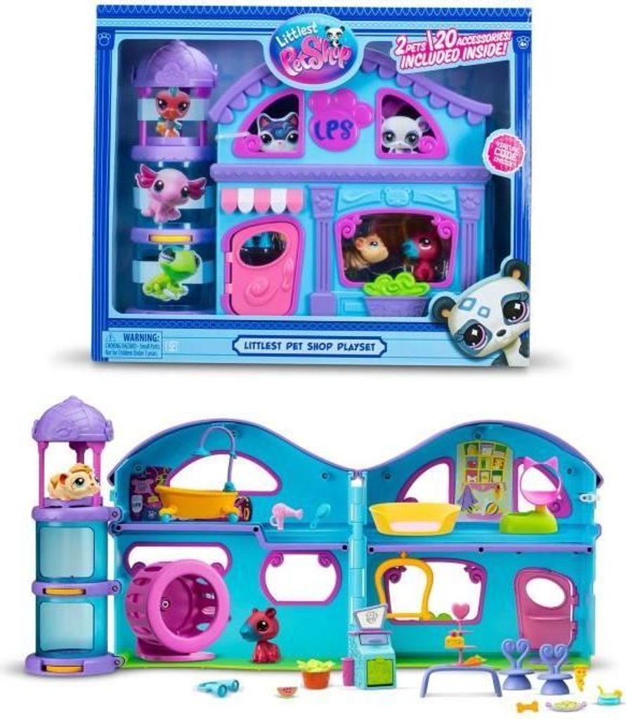 Littlest Pet Shop La Grande Maison Spielset, BANDAI, mit 3 Pets davon 1 Exklusiv, Mehrfarbig, Ab 4 Jahren