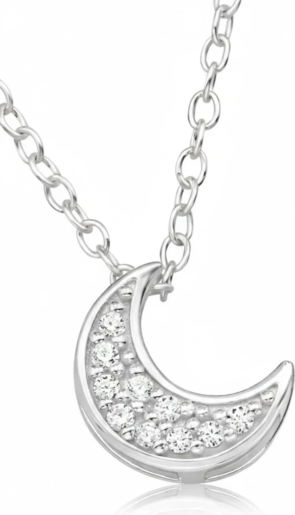 Collana Luna Argento 925 Zirconi | Significato e Luce per Lei - 3