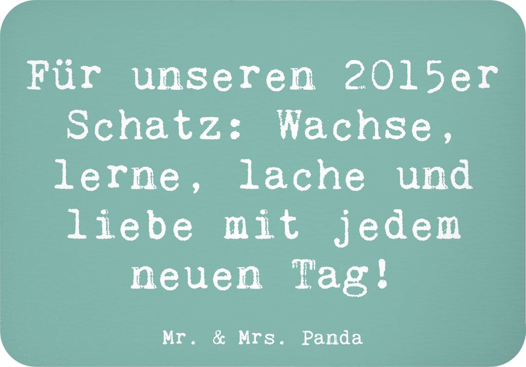 Mr. & Mrs. Panda magnet Spruch 2015 Geburtstag - Meeresbrise - Geschenk, Happy Birthday, wandmagnet, whiteboardmagnet, 2015er Schatz, Celebration, ...