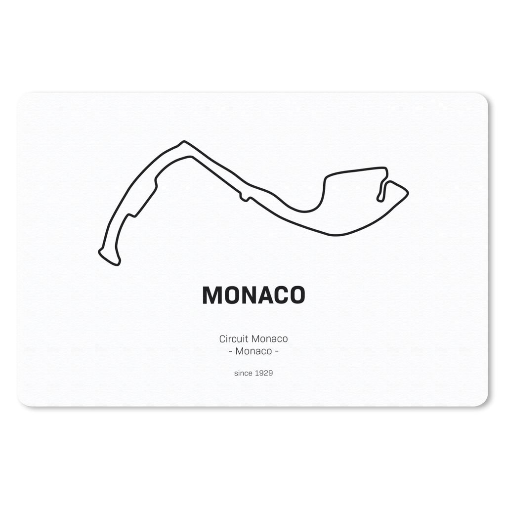 MuchoWow Mauspad Mousepad F1 - Rennstrecke - Monaco 27x18 cm - Mousepads - Maus Mat - Pad - Mausunterlage - Büroartikel - Desk Matten