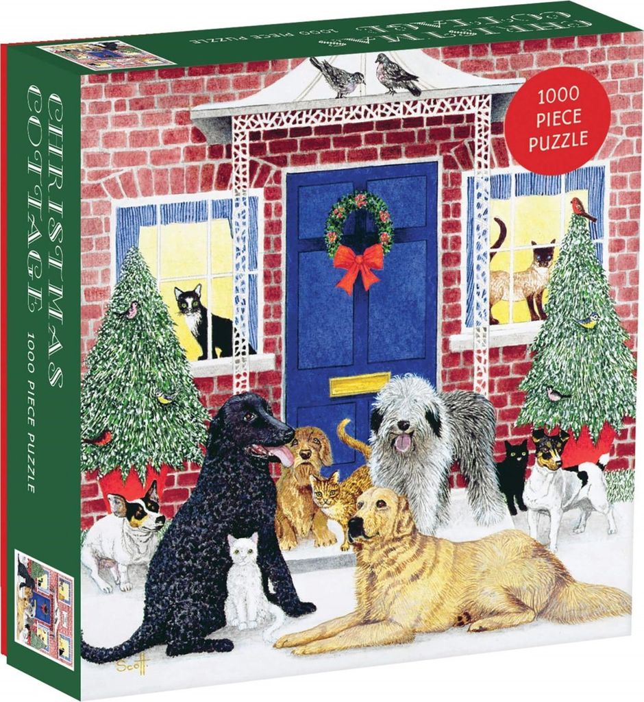 Galison Puzzle Christmas Cottage 1000 elementów Zdjęcie produktu 