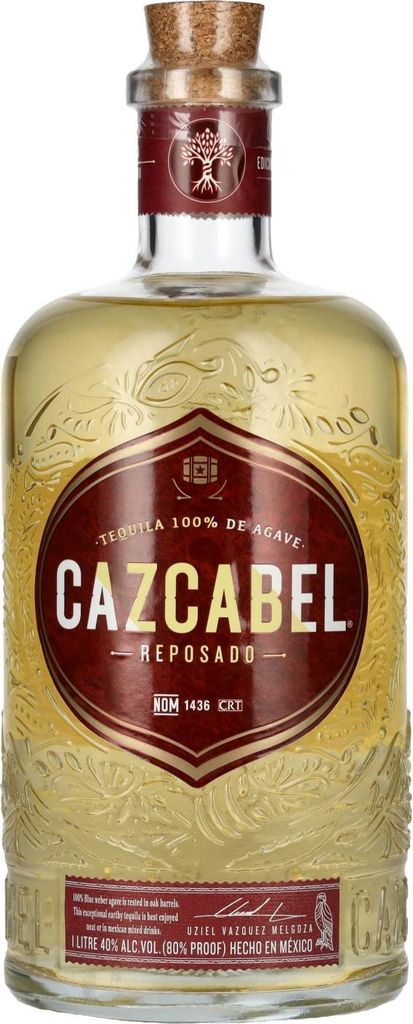 Cazcabel Tequila REPOSADO 100% de Agave 40% Vol. 1l