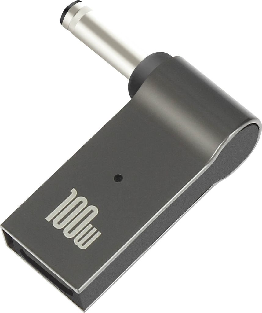 USB-C auf DC 4.0 x 1.35mm 100W Ladeadapter für ASUS Computer – Grau