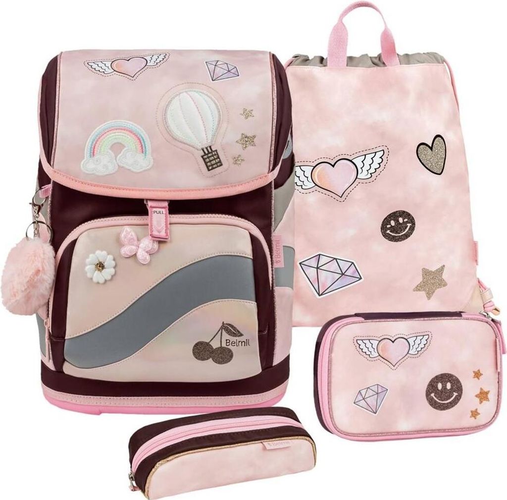 Belmil Smarty Plus Premium Schulranzen Set 4-teilig "Glam" Produktbild
