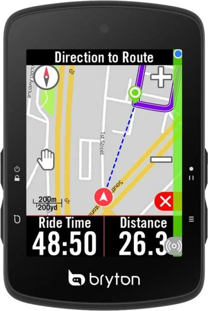 Bryton Rider S510 Set Compteur Vélo GPS avec Autonomie de 30 Heures