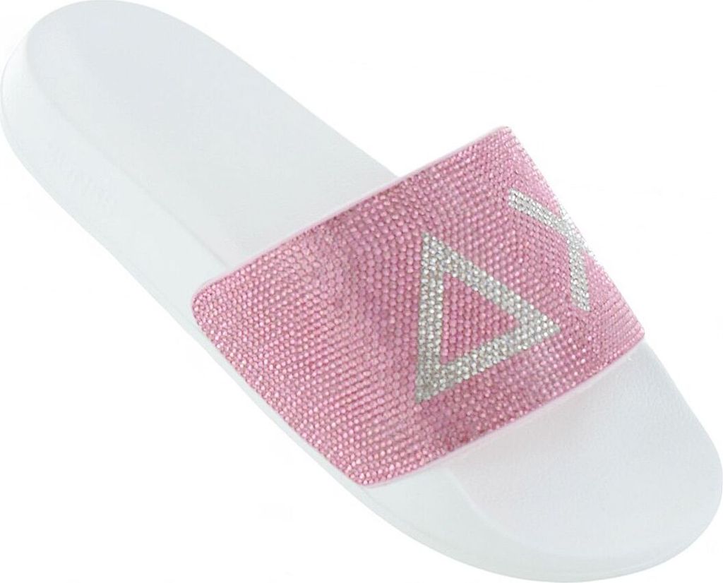 SUN68 Slippers LOGO STRASS - Damen Sandalen Pantoletten Slides Badesandalen X35205-0104 , EU 41