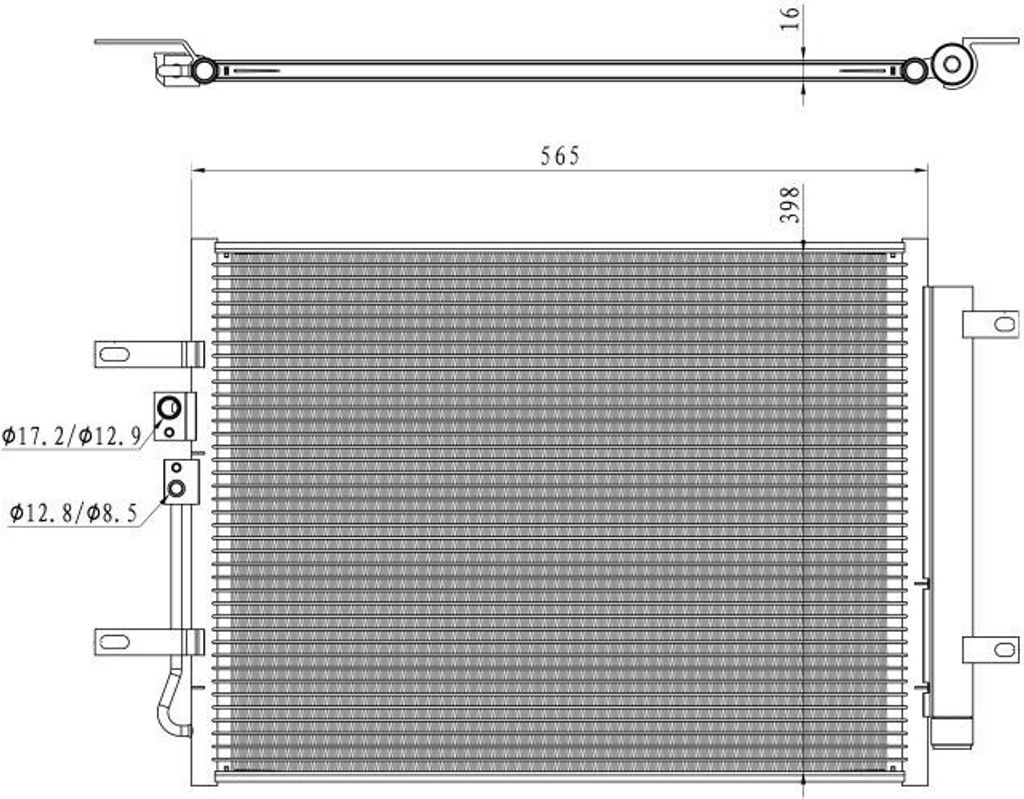 NRF 350471 - OE 97606G2000 Klimakondensator mit Trockner für Ioniq (AE), Niro (DE)