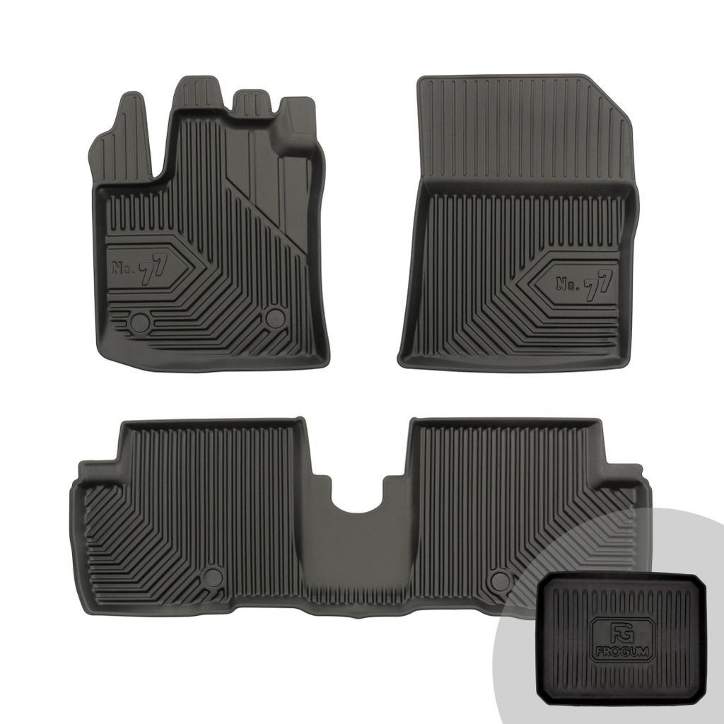 FROGUM No.77 Gummimatten Ganzjahresset von Auto Fußmatten Autofussmatten für Dacia Lodgy ab 2012