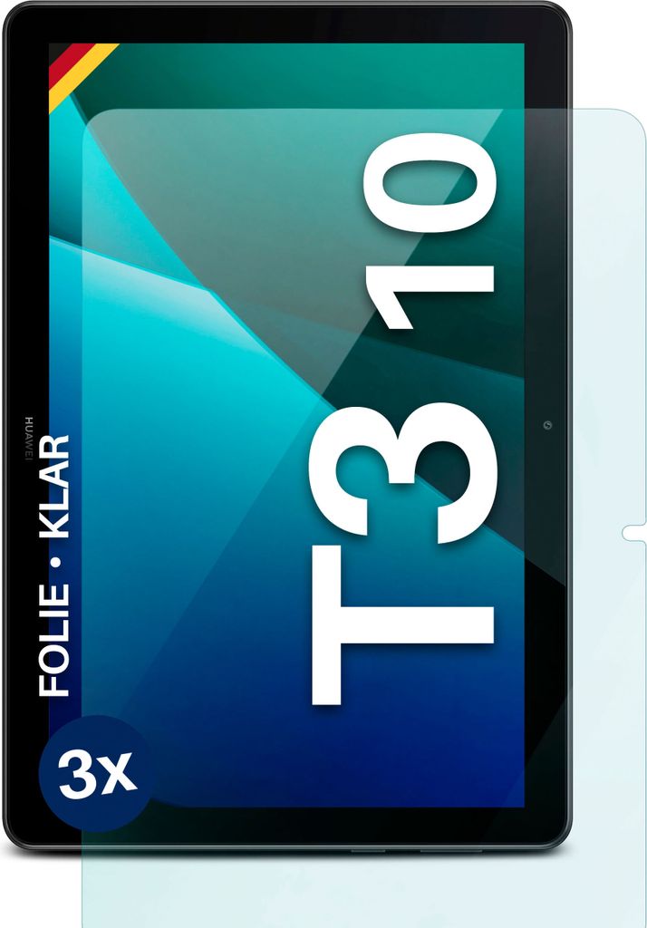 moex 3x Schutzfolie kompatibel mit Huawei MediaPad T3 10 - Displayschutzfolie dünn Folie, Klar