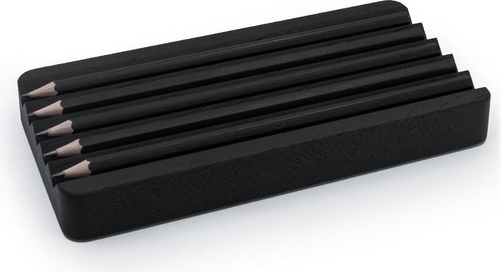 Rechteckiger Organizer Stiftehalter Schwarze Eiche