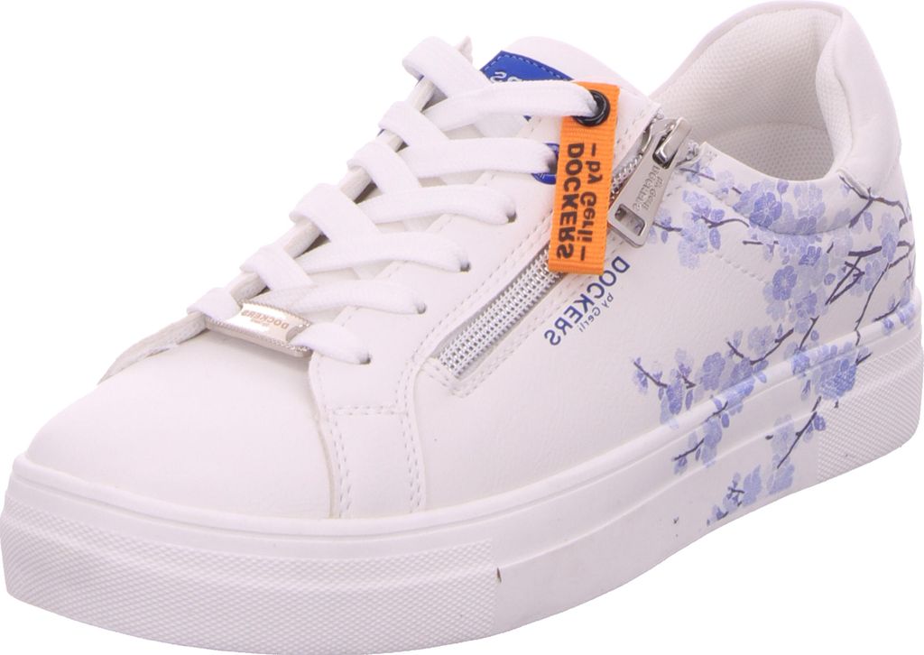 Dockers Damen Schnürschuhe 32800-37, 32800-38, 32800-39, 32800-40, 32800-41, 32800-42 DOK-56GM203-610 weiss/blau 38