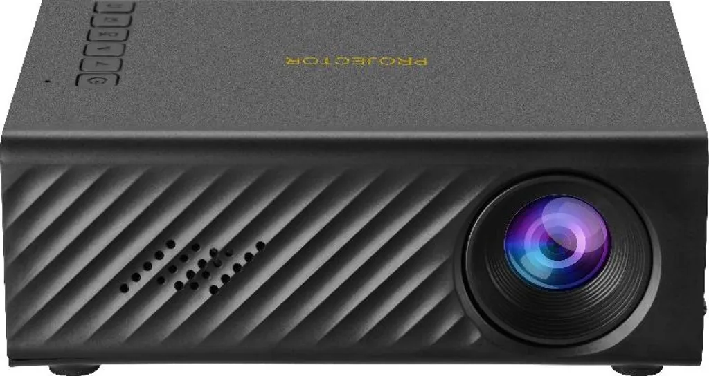 Vidéoprojecteur mini INF noir compatible 1080P pour carte TF et HDMI
