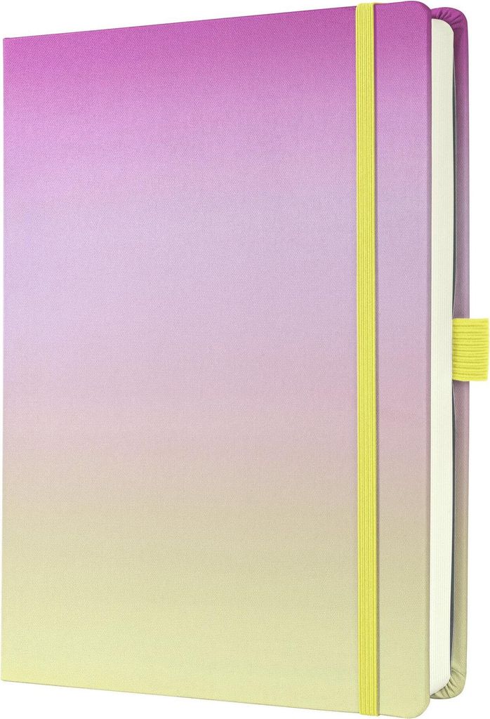 SIGEL JB101 Notizbuch Jolie - Gradient Ice-cream - punktkariert (Dot-Lineatur) - A5+ - pink, gelb - Hardcover - 200 S. -