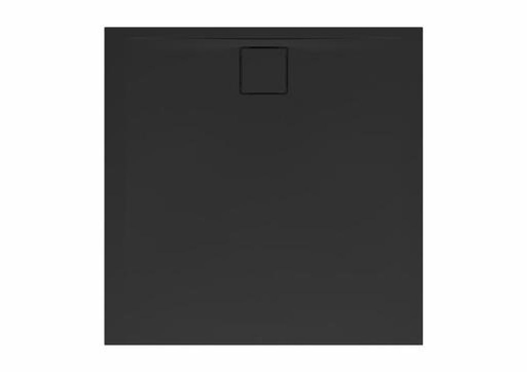SAT Vision Duschwanne quadratisch Gussmarmor 90 x 90 cm, Schwarz