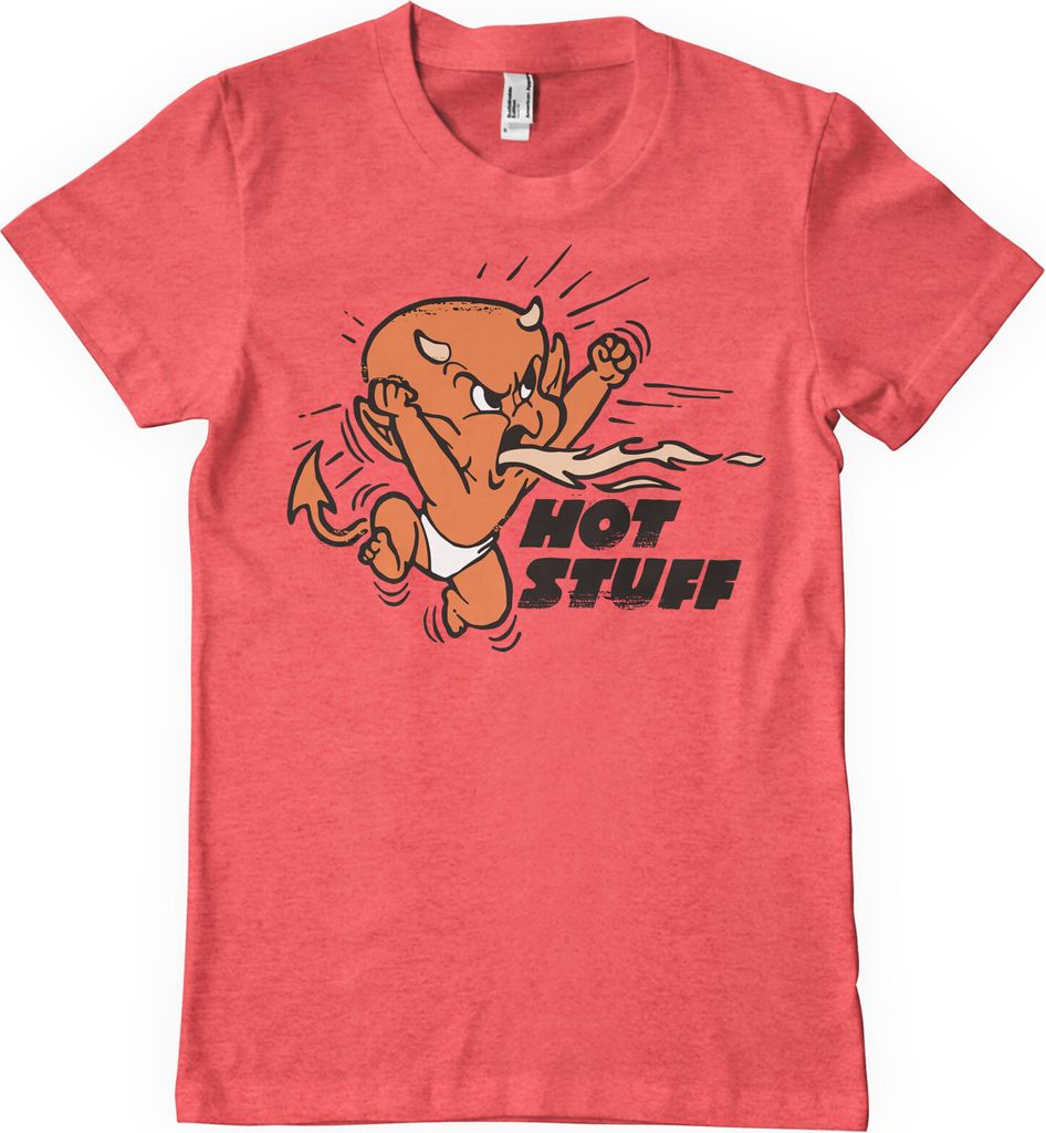 Hot Stuff Retro T-Shirt - Medium - RedHeather