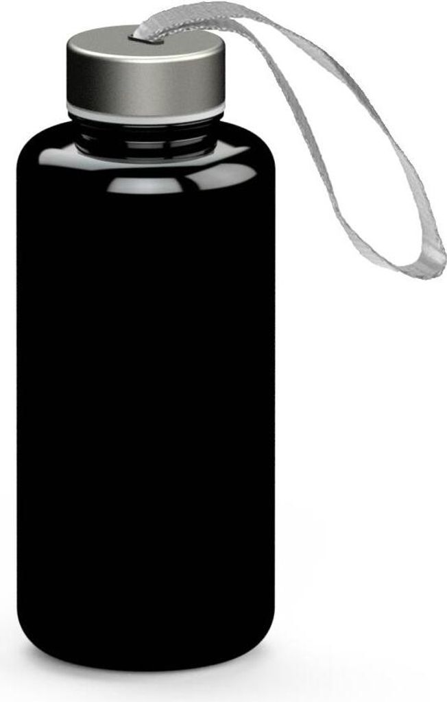 Trinkflasche "Pure" 1,0 l - Auslaufsichere Tritan Wasserflasche mit Edelstahl-Deckel für Kinder und Erwachsene - Schwarz