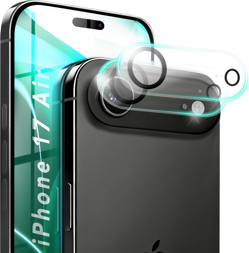 2x Kamera Schutzglas "Focus.X2 MAX" für Apple iPhone 17 Air - Anti-Reflex Ringe / Case Friendly / Smart & Robust / Objektiv Glas - Transparent