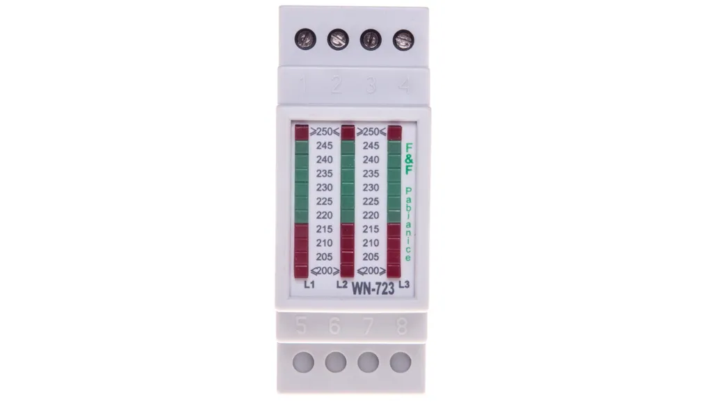 Témoin de phase WN-723 triple blanc 230-400V pour tableau triphasé