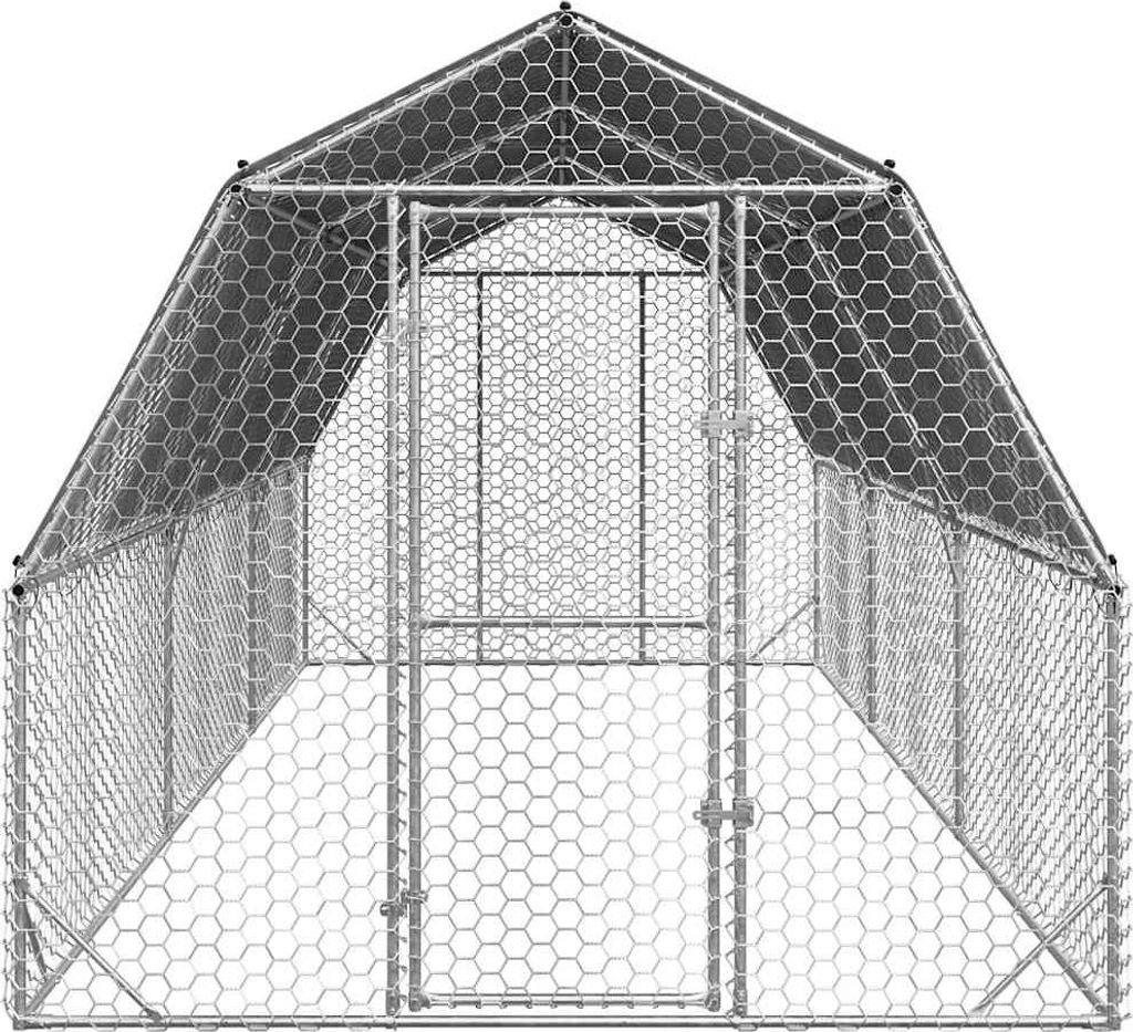 vidaXL Kurnik z dachem 2,5x6x2,25 m Stal ocynkowana Zdjęcie produktu 