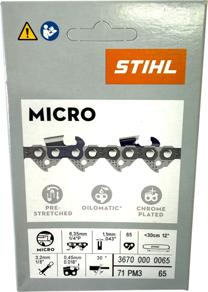 STIHL Sägekette Picco Micro PM3 1/4P“ x 1,1mm 65 TG 36700000065