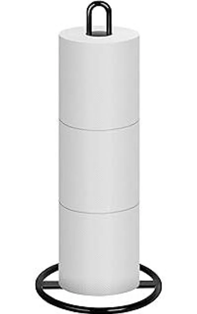 Portarotolo Autoportante OBODING Acciaio Nero | Montaggio Rapido