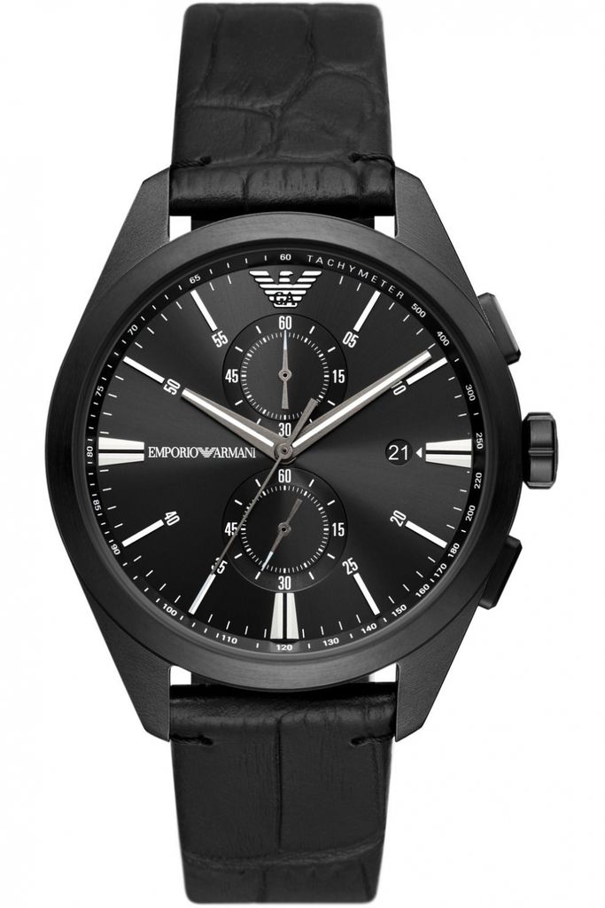 Chronograph Emporio Armani Schwarz Kollektion - mann