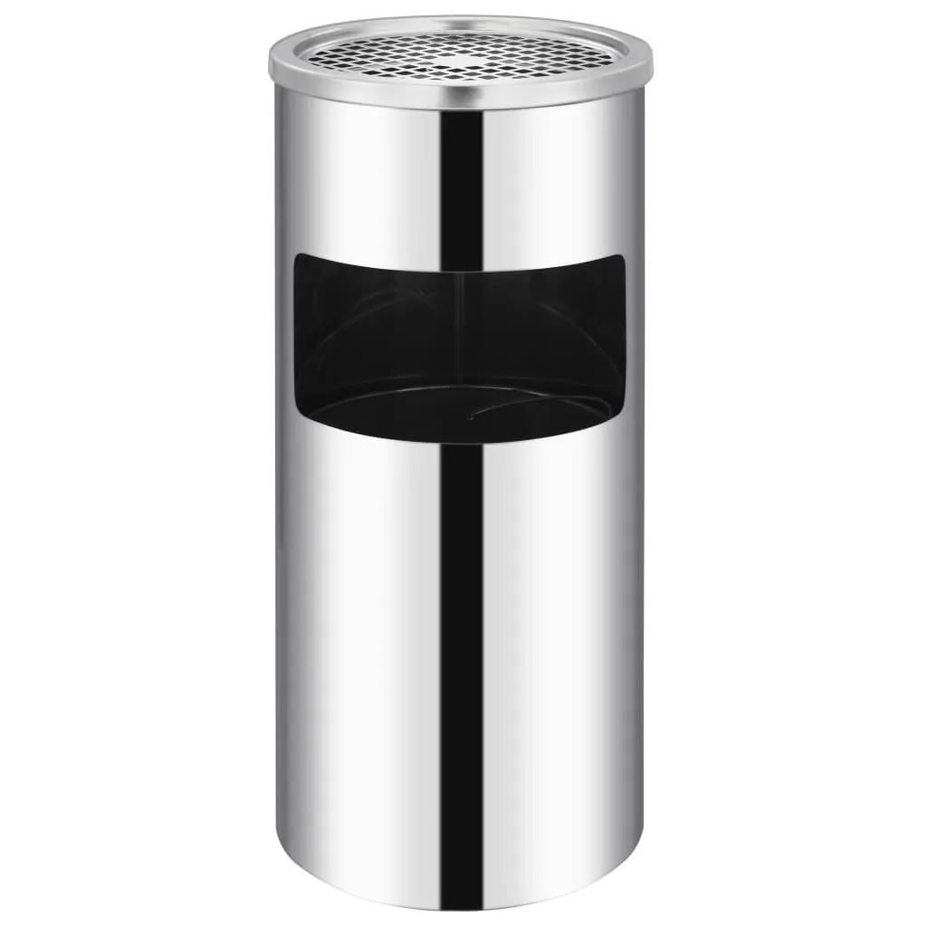 Collecteur de Mégots Mural en Inox 26L - Grand Cendrier pour Façades