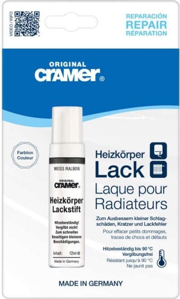 Cramer Heizkörper-Lackstift 12 ml, weiß Produktbild 