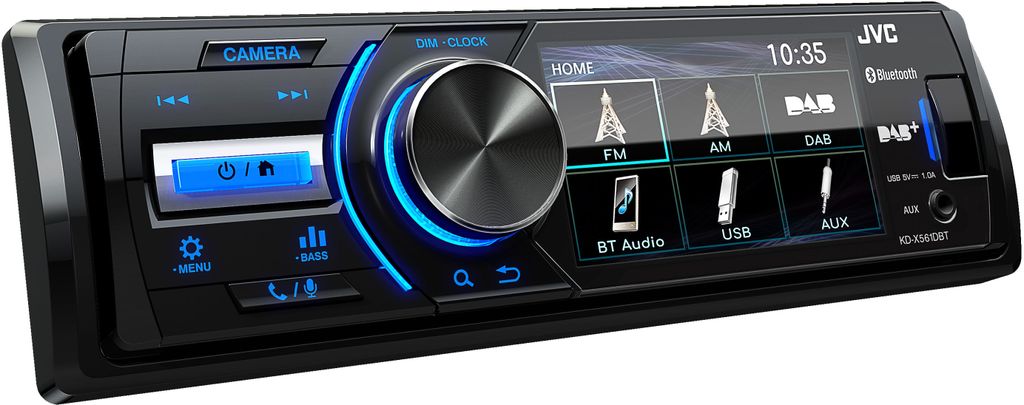JVC KD-X561DBT, Čierna, Modrá, 1 DIN, 180 W, 16 W, AAC, Obrázok produktu 