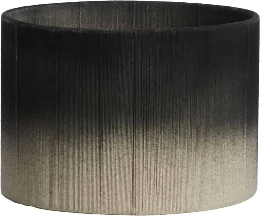 Abat-jour Cylindrique en Tissu Noir Ø 30cm pour Lampe à Poser E27