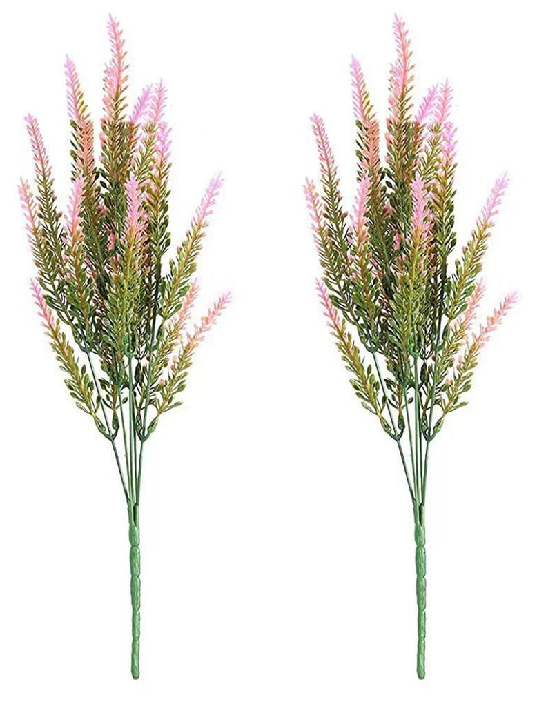 2 künstliche Blumen, hochwertige, leuchtende, mehrlagige Blumensträuße, die nicht verwelken oder verblassen, für die Dekoration von Zuhause und...