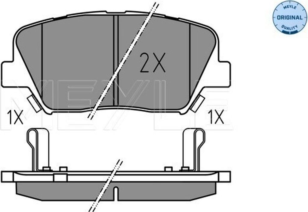 MEYLE 025 257 5717 Bremsbeläge Vorne für HYUNDAI Santa Fé III (DM) für KIA SORENTO II (XM)