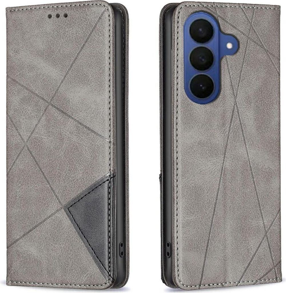 Mobigear Rhombus Slim Samsung Galaxy A37 Hülle Klapphülle - Grau
