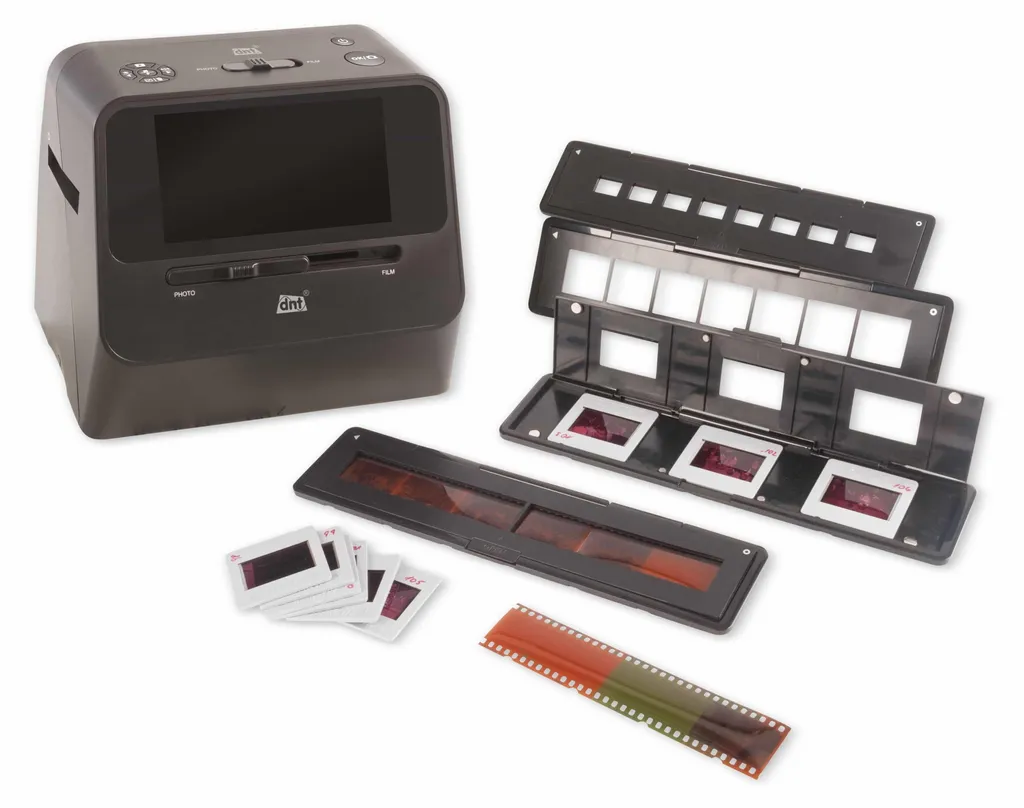 DNT SlideCopy PRO Scanner 4-en-1 avec prévisualisation LCD et 106 mm