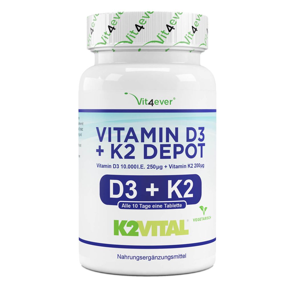 Vitamin D3 5000 I.E Depot 500 Tabletten Laborgeprüft 500 Hochdosiert 