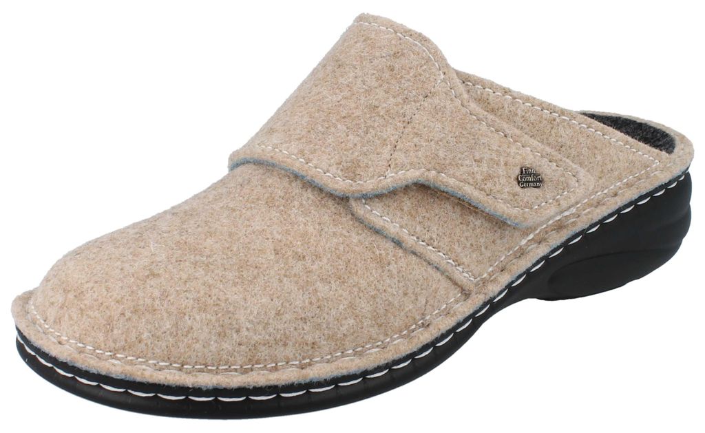 FINN COMFORT Goms Damen Hausschuhe Clog beige Filz - Größe: Produktbild 