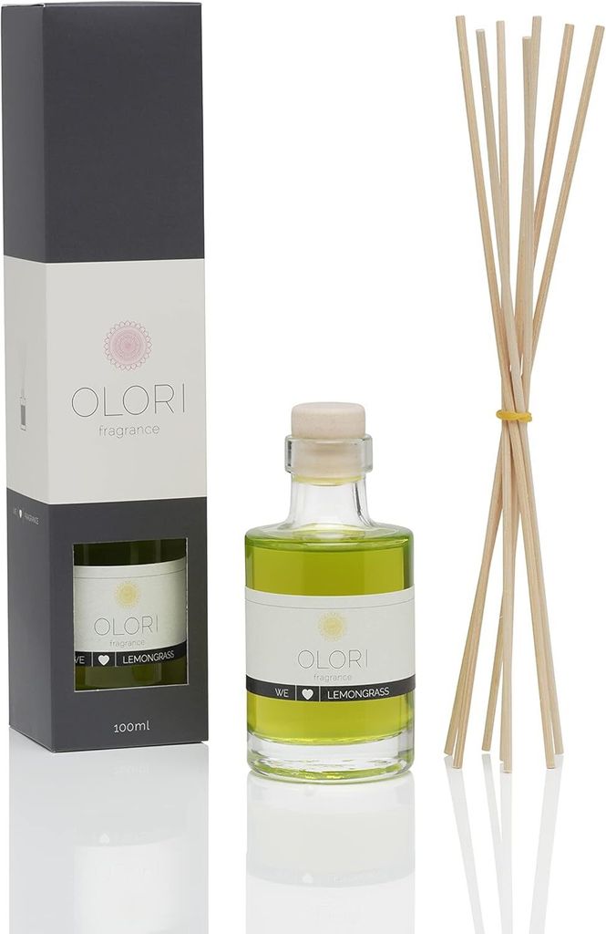 OLORI Raumduft Diffuser mit Stäbchen 100ml (Lemongras) Produktbild 