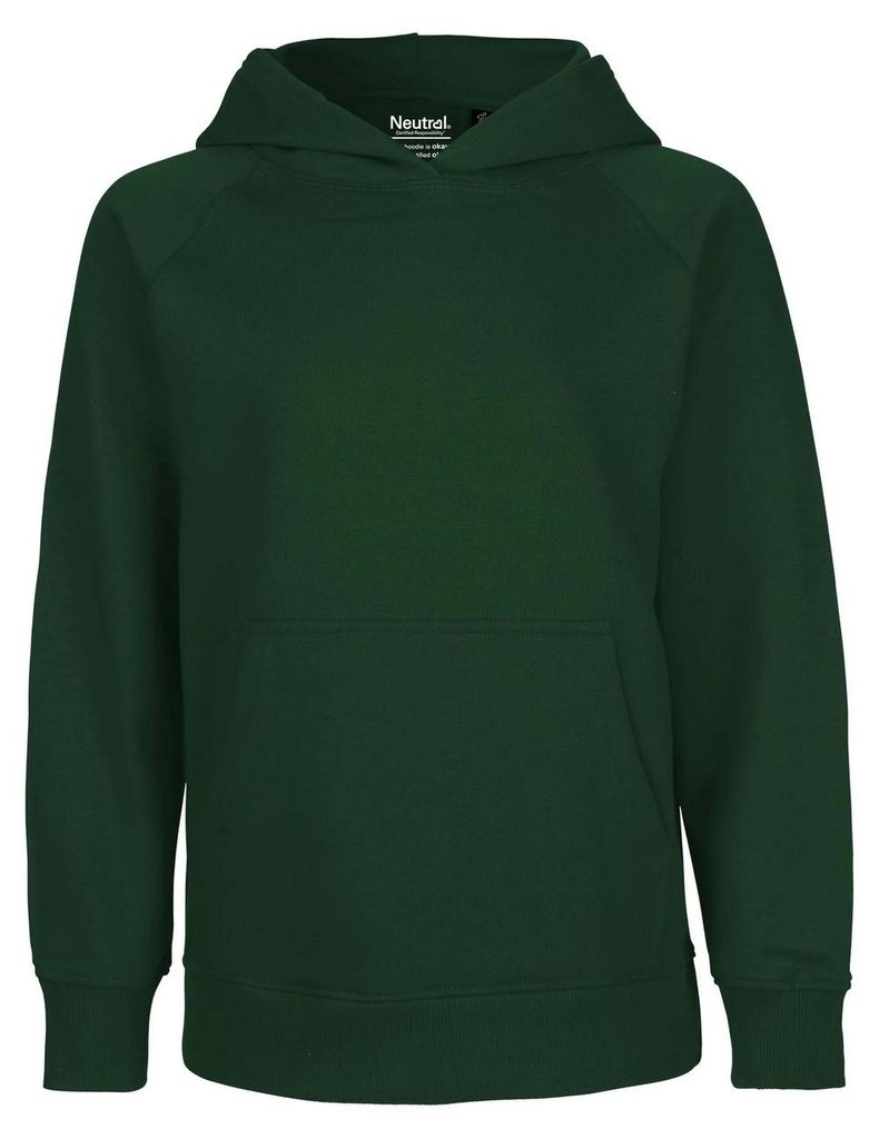 Neutral - Kapuzenpullover Mit Reißverschluss für Kinder LT4224 (146) (Flaschengrün)