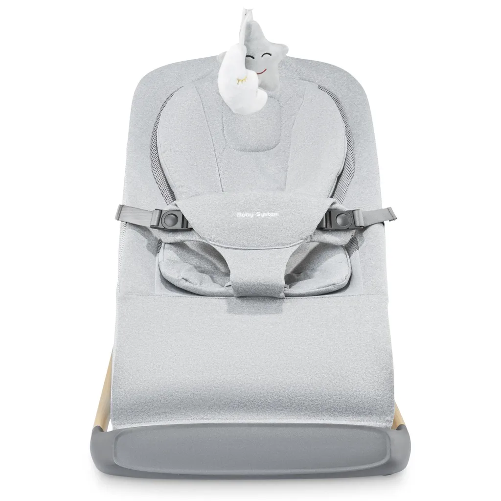 Fauteuil balancelle LILY gris pliable et compact avec dossier réglable - 8