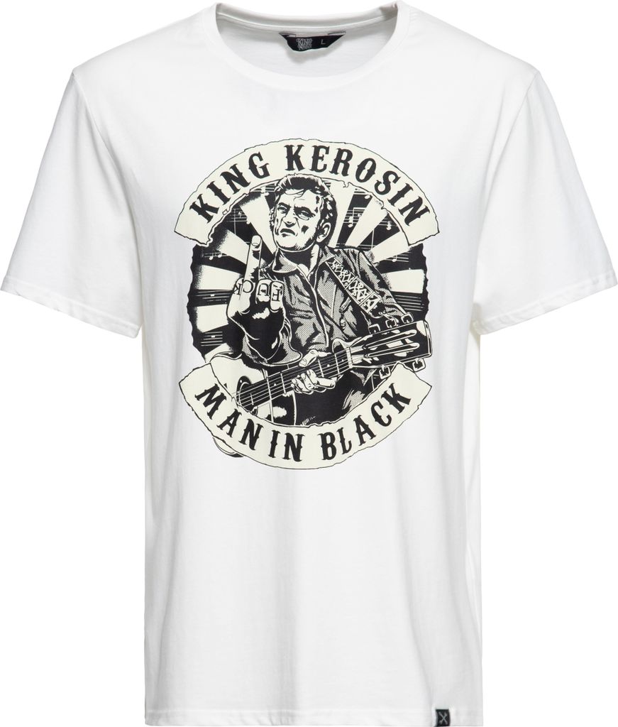 King Kerosin T-Shirt - Man In Black II Weiß M