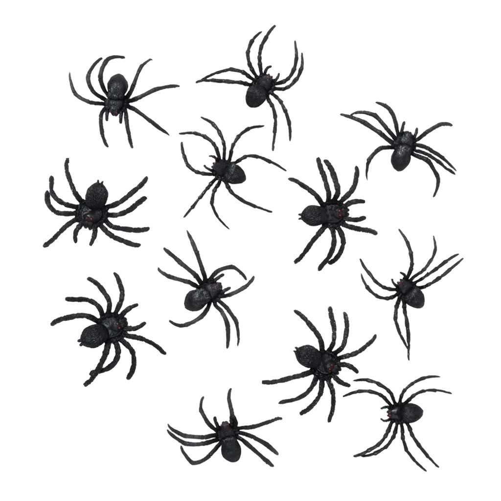 12 Schwarze Spinnen Produktbild 